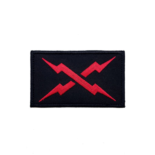 RED BOLTS EMBROIDERED PATCH