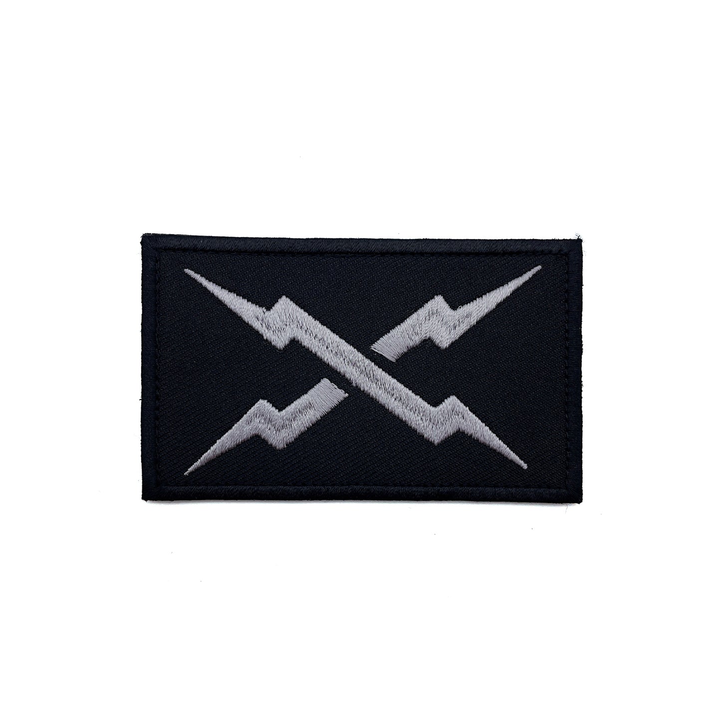 GREY BOLTS EMBROIDERED PATCH