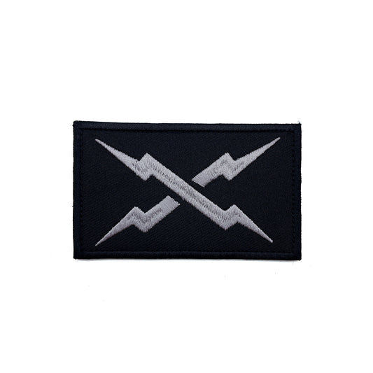 GREY BOLTS EMBROIDERED PATCH