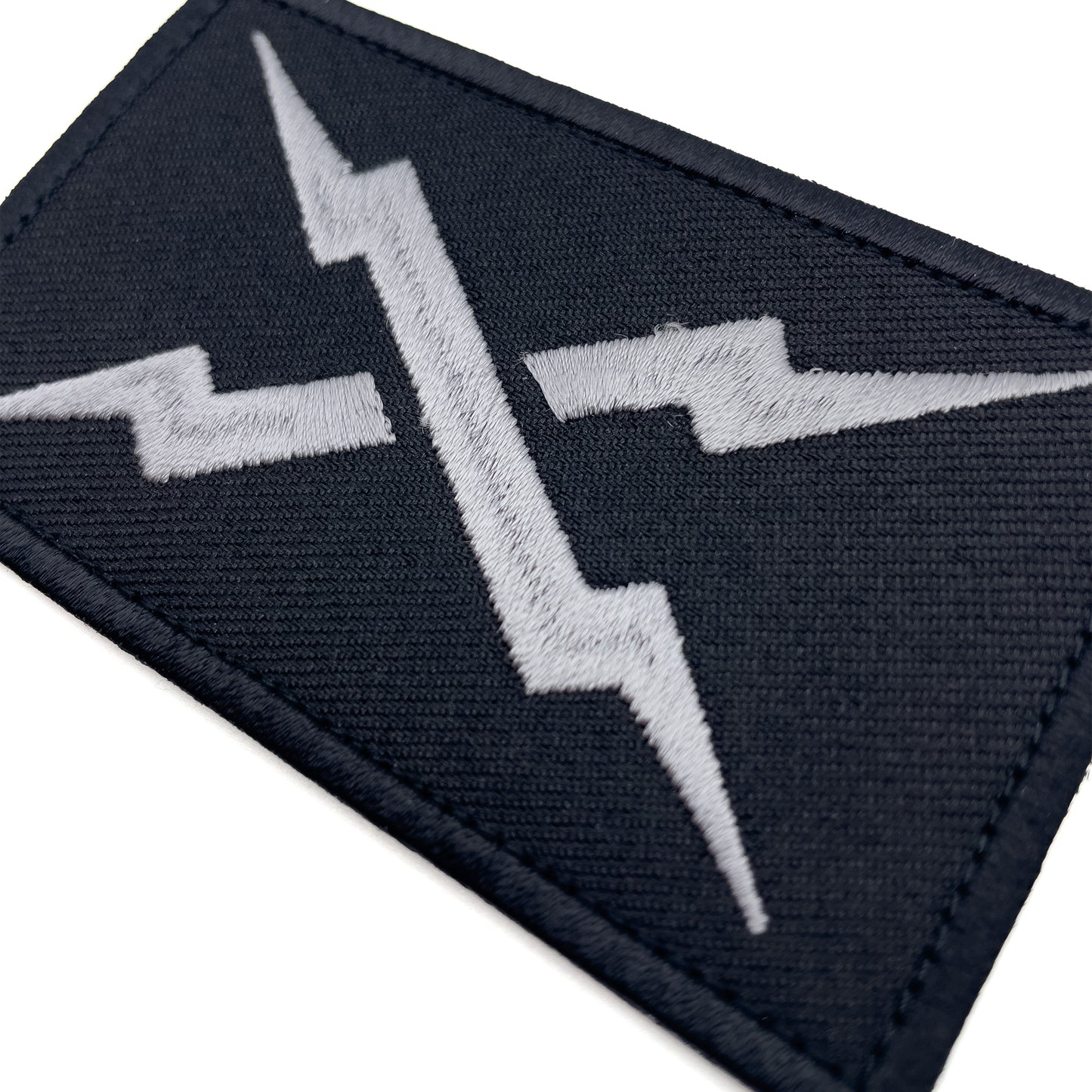GREY BOLTS EMBROIDERED PATCH