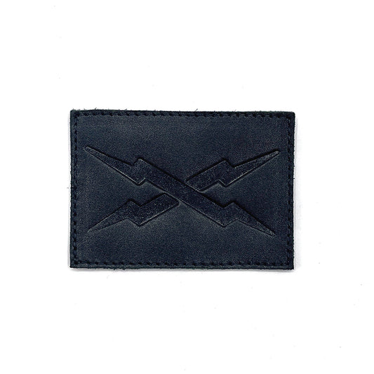 BLACK LEATHER RAID BOLTS PATCH