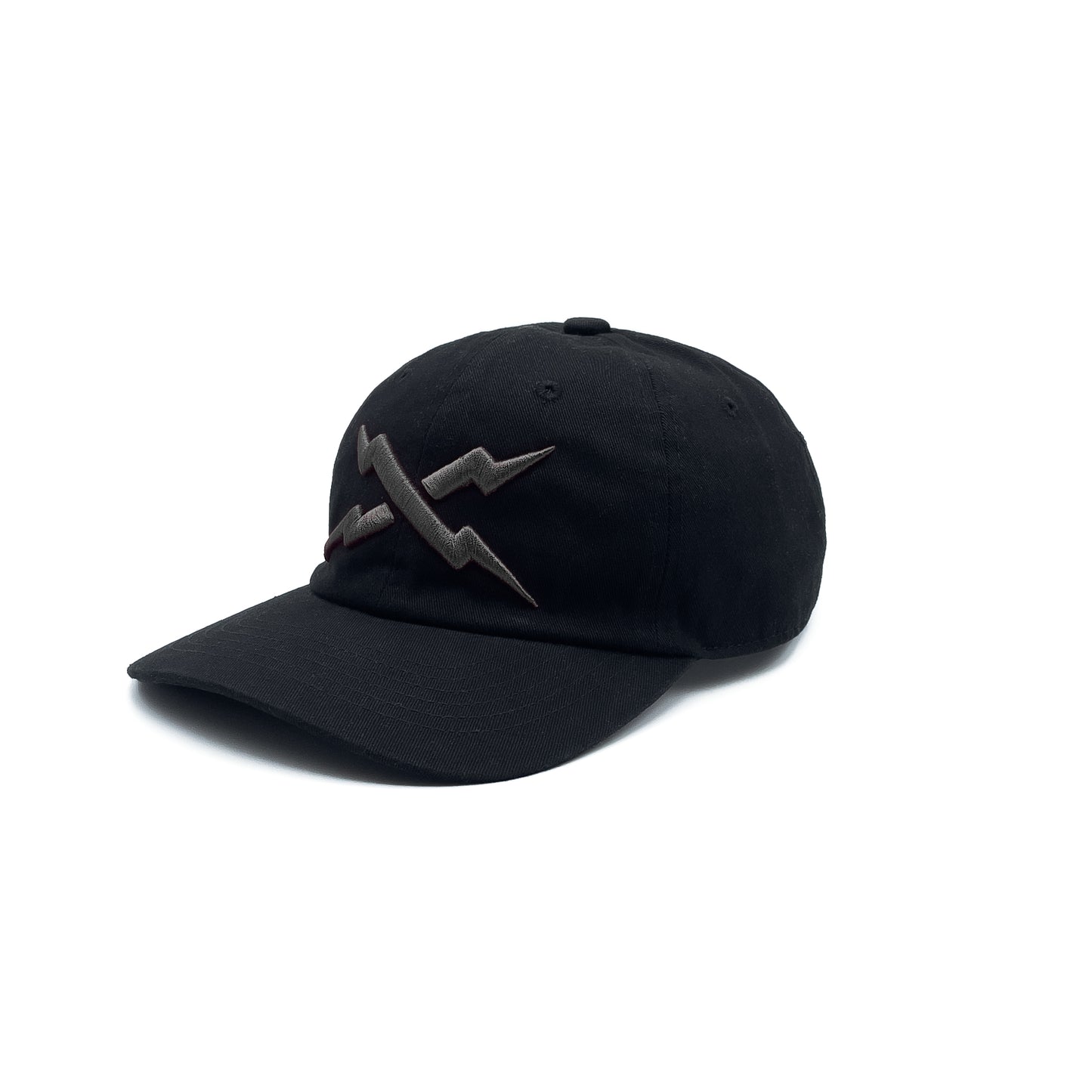 GREY BOLTS DAD HAT - BLACK