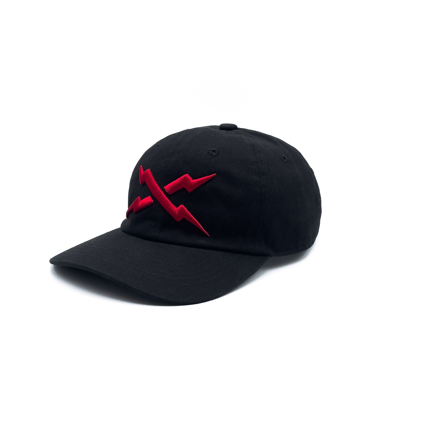 RED BOLT DAD HAT - BLACK