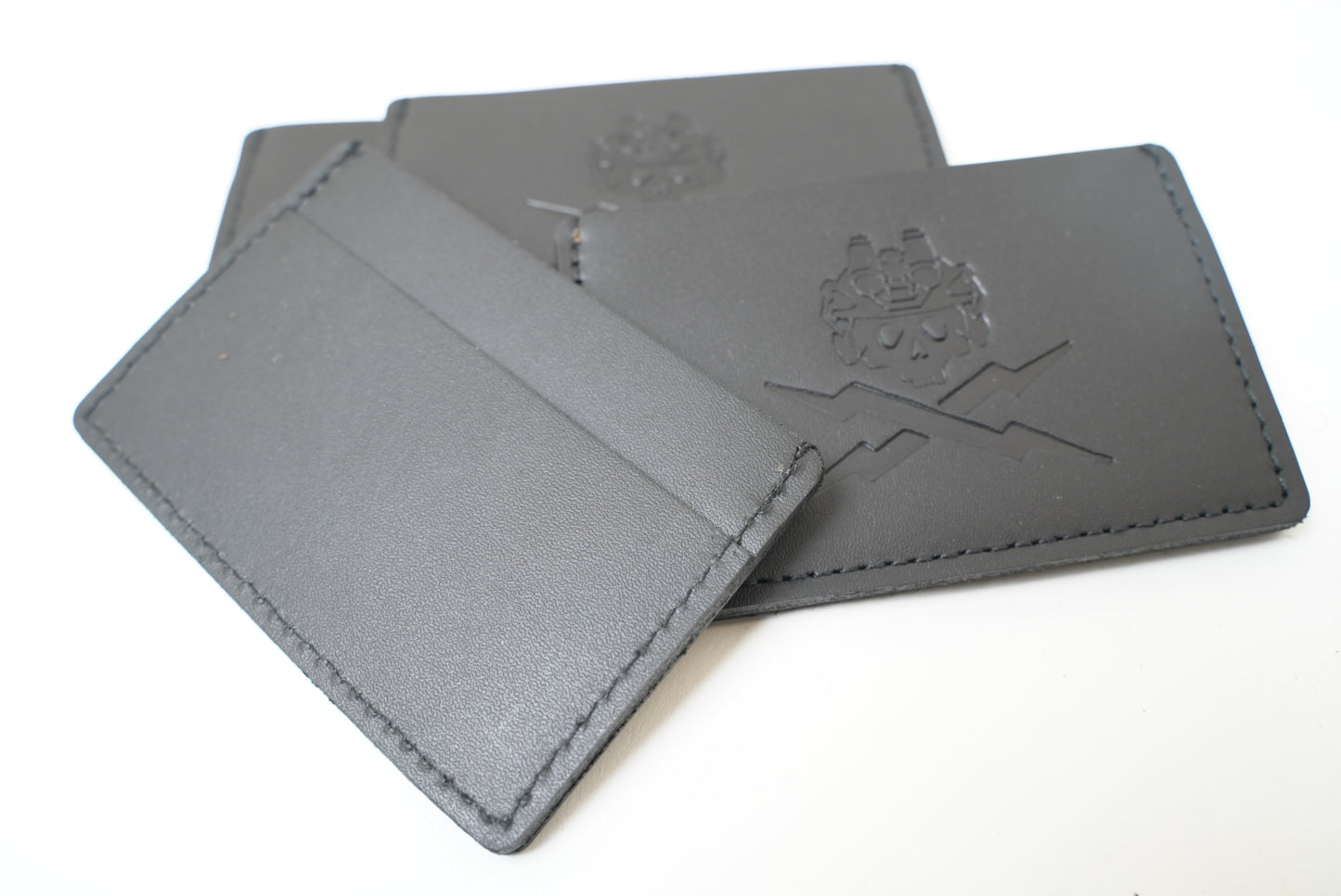 Leather embossed card holder