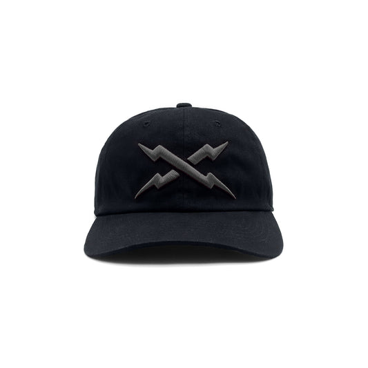 GREY BOLTS DAD HAT - BLACK