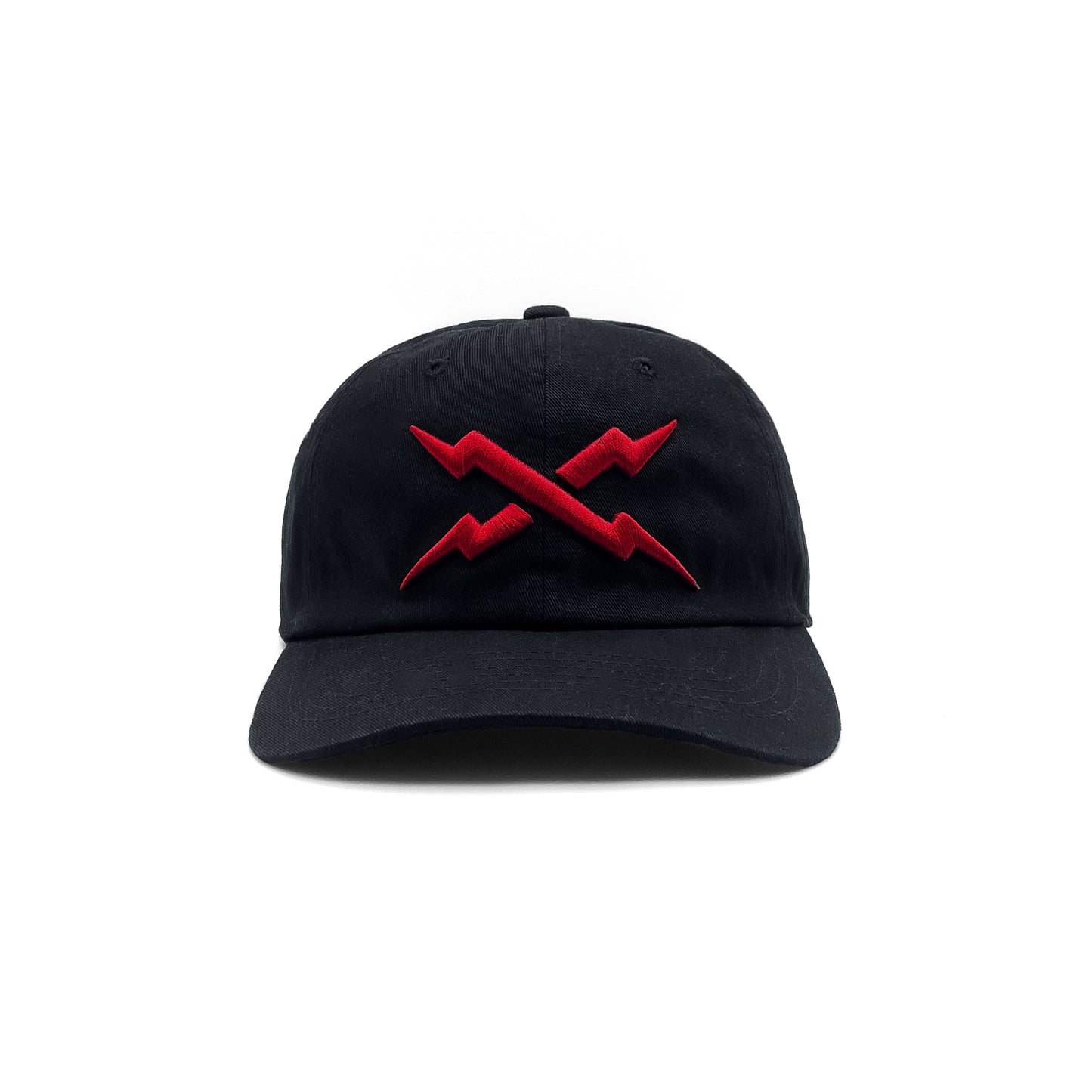 RED BOLT DAD HAT - BLACK