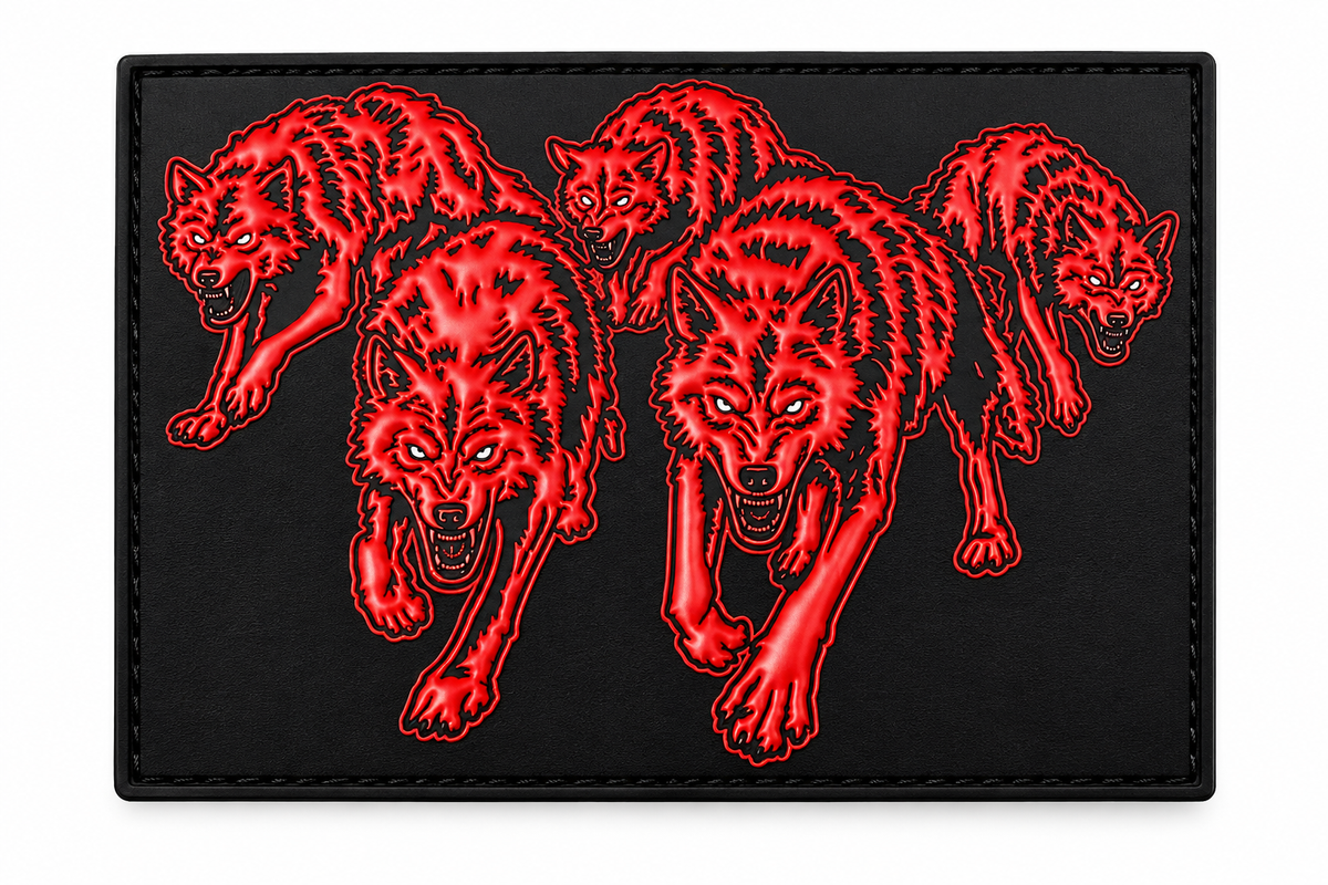 Red wolf pack patch