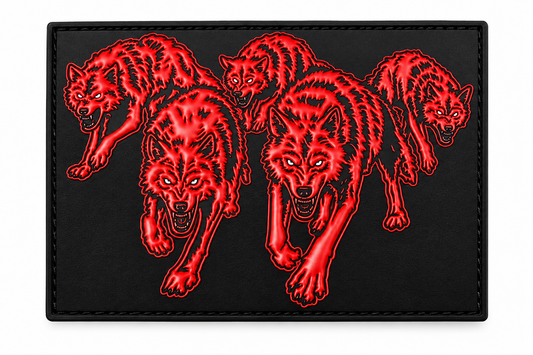 Red wolf pack patch