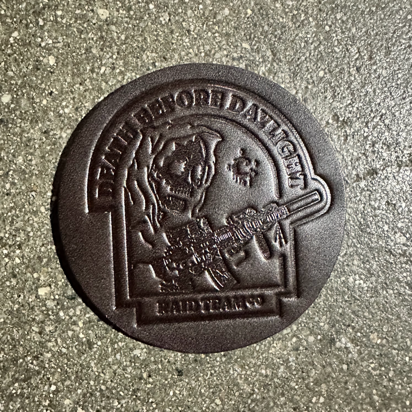 LEATHER DEATH BEFORE DAYLIGHT BEVERAGE COASTERS