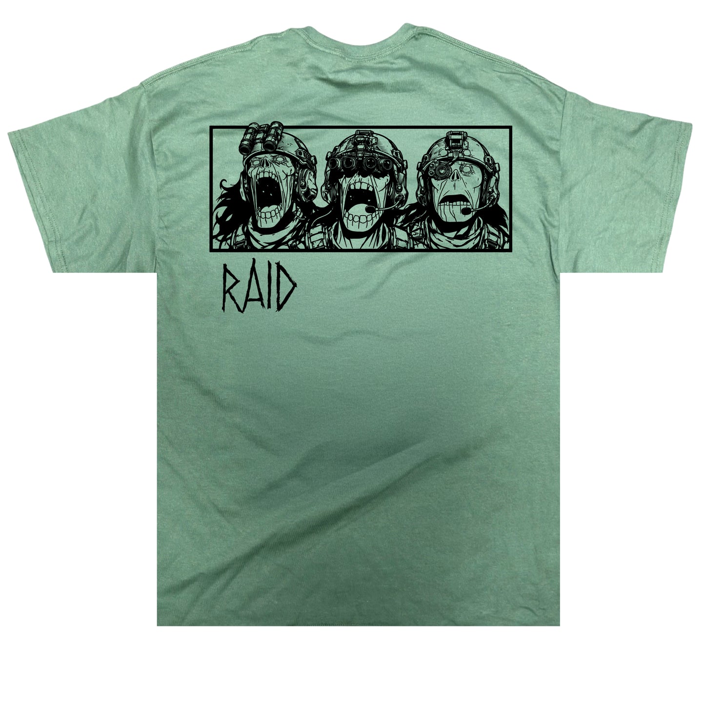 PRIMAL RAIDS-MILITARY GREEN TEE