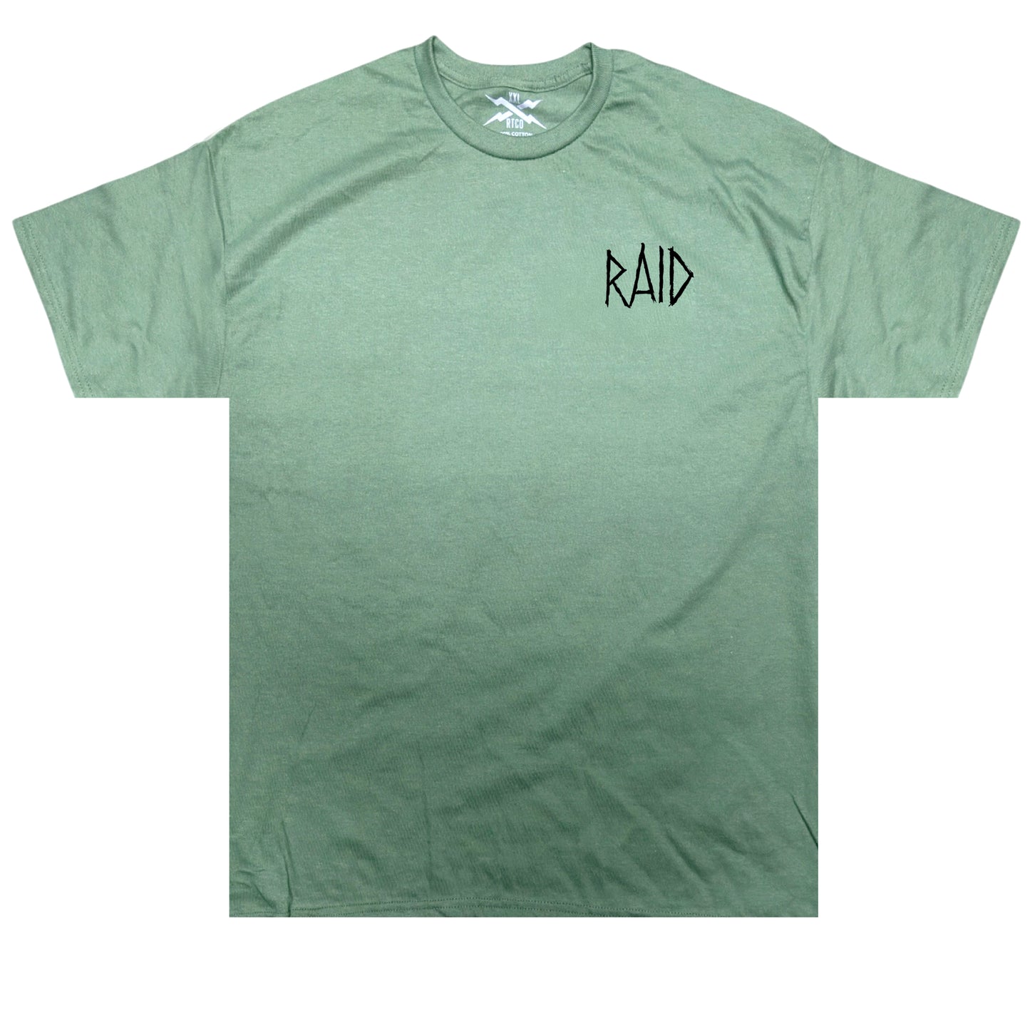PRIMAL RAIDS-MILITARY GREEN TEE
