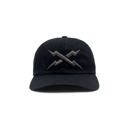 GREY BOLT DAD HAT - BLACK